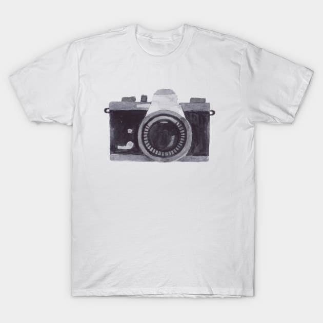 Watercolor Camera T-Shirt by chris@christinearnold.com